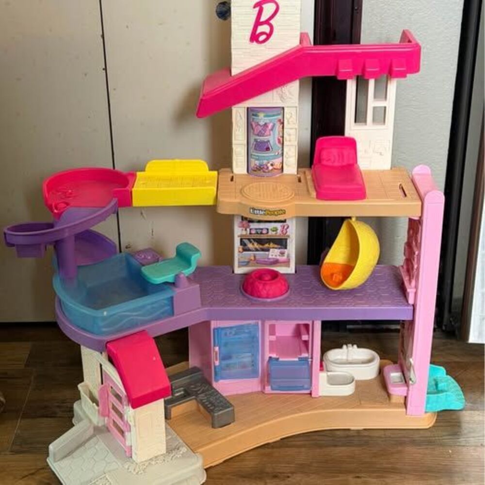 Fisher-Price Little People Barbie DreamHouse HCF61 Lights Music Sounds Tested
